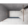 Mexen Kioto ścianka prysznicowa Walk-in 100 x 200 cm, ombre niebieska 8 mm, miedź szczotkowana - 800-100-101-65-46