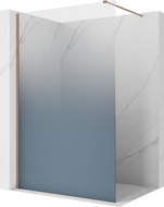 Mexen Kioto ścianka prysznicowa Walk-in 70 x 200 cm, ombre niebieska 8 mm, miedź szczotkowana - 800-070-101-65-46