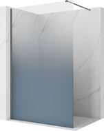 Mexen Kioto ścianka prysznicowa Walk-in 150 x 200 cm, ombre niebieska 8 mm, gun gray szczotkowany - 800-150-101-66-46