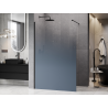 Mexen Kioto ścianka prysznicowa Walk-in 70 x 200 cm, ombre niebieska 8 mm, czarna - 800-070-101-70-46