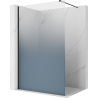 Mexen Kioto ścianka prysznicowa Walk-in 80 x 200 cm, ombre niebieska 8 mm, czarna - 800-080-101-70-46