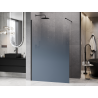 Mexen Kioto ścianka prysznicowa Walk-in 80 x 200 cm, ombre niebieska 8 mm, czarna - 800-080-101-70-46