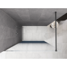 Mexen Kioto ścianka prysznicowa Walk-in 110 x 200 cm, ombre niebieska 8 mm, gun metal - 800-110-101-95-46