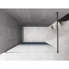 Mexen Kioto ścianka prysznicowa Walk-in 130 x 200 cm, ombre niebieska 8 mm, gun metal - 800-130-101-95-46