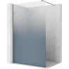 Mexen Kioto ścianka prysznicowa Walk-in 150 x 200 cm, ombre niebieska 8 mm, gun metal - 800-150-101-95-46