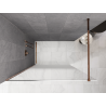 Mexen Kioto ścianka prysznicowa Walk-in 80 x 200 cm, ombre biała 8 mm, różowe złoto - 800-080-101-60-86