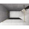 Mexen Kioto ścianka prysznicowa Walk-in 70 x 200 cm, ombre czarna 8 mm, złota - 800-070-101-50-76