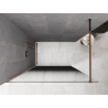 Mexen Kioto ścianka prysznicowa Walk-in 110 x 200 cm, ombre czarna 8 mm, różowe złoto - 800-110-101-60-76