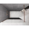 Mexen Kioto ścianka prysznicowa Walk-in 120 x 200 cm, ombre czarna 8 mm, miedź szczotkowana - 800-120-101-65-76