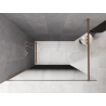 Mexen Kioto ścianka prysznicowa Walk-in 70 x 200 cm, ombre czarna 8 mm, miedź szczotkowana - 800-070-101-65-76