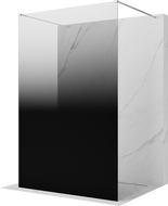 Mexen Kioto ścianka prysznicowa wolnostojąca 110 x 200 cm, ombre czarna 8 mm, chrom - 800-110-002-01-76