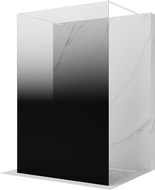 Mexen Kioto ścianka prysznicowa wolnostojąca 100 x 200 cm, ombre czarna 8 mm, biała - 800-100-002-20-76