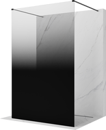 Mexen Kioto ścianka prysznicowa wolnostojąca 120 x 200 cm, ombre czarna 8 mm, czarna - 800-120-002-70-76