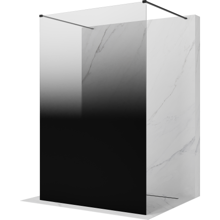Mexen Kioto ścianka prysznicowa wolnostojąca 130 x 200 cm, ombre czarna 8 mm, czarna - 800-130-002-70-76