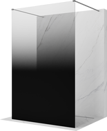 Mexen Kioto ścianka prysznicowa wolnostojąca 100 x 200 cm, ombre czarna 8 mm, czarna - 800-100-002-70-76