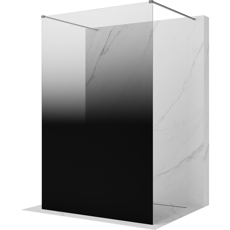 Mexen Kioto ścianka prysznicowa wolnostojąca 130 x 200 cm, ombre czarna 8 mm, gun metal - 800-130-002-95-76