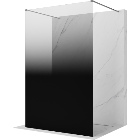 Mexen Kioto ścianka prysznicowa wolnostojąca 130 x 200 cm, ombre czarna 8 mm, gun metal - 800-130-002-95-76