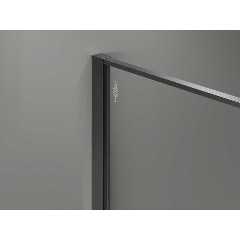 Mexen Kioto ścianka prysznicowa Walk-in 90 x 200 cm, crackle grafit 12 mm, gun metal - 800-090-101-95-44-X
