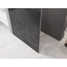 Mexen Kioto ścianka prysznicowa Walk-in 120 x 200 cm, crackle grafit 12 mm, nikiel szczotkowany - 800-120-101-97-44-X