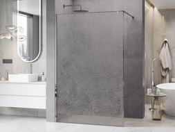 Mexen Kioto ścianka prysznicowa Walk-in 70 x 200 cm, crackle transparent 12 mm, chrom - 800-070-101-01-04-X