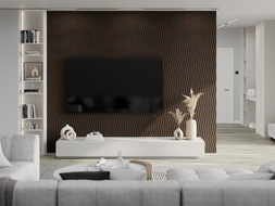 Mexen Lam-SF 01 lamele ścienne akustyczne 280 x 30 cm, filc 9 mm, fornir techniczny, Dąb Mocca - S106-280-01-045