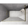 Mexen Kioto ścianka prysznicowa Walk-in 80 x 200 cm, crackle transparent 12 mm, złota - 800-080-101-50-04-X