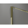 Mexen Kioto ścianka prysznicowa Walk-in 80 x 200 cm, crackle transparent 12 mm, złota - 800-080-101-50-04-X