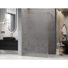 Mexen Kioto ścianka prysznicowa Walk-in 100 x 200 cm, crackle transparent 12 mm, złota szczotkowana - 800-100-101-55-04-X