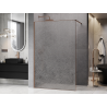 Mexen Kioto ścianka prysznicowa Walk-in 90 x 200 cm, crackle transparent 12 mm, miedź szczotkowana - 800-090-101-65-04-X