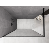 Mexen Kioto ścianka prysznicowa Walk-in 130 x 200 cm, crackle transparent 12 mm, czarna - 800-130-101-70-04-X