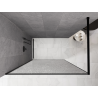 Mexen Kioto ścianka prysznicowa Walk-in 140 x 200 cm, crackle transparent 12 mm, czarna - 800-140-101-70-04-X