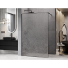 Mexen Kioto ścianka prysznicowa Walk-in 80 x 200 cm, crackle transparent 12 mm, czarna - 800-080-101-70-04-X