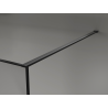 Mexen Kioto ścianka prysznicowa Walk-in 120 x 200 cm, crackle transparent 12 mm, czarna - 800-120-101-70-04-X