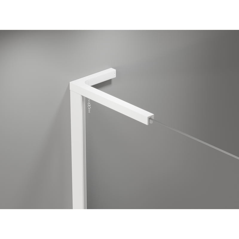 Mexen Mist L kabina prysznicowa pięciokątna asymetryczna uchylna 100 x 90 cm, transparent, biała - 8A8L-100-090-20-00