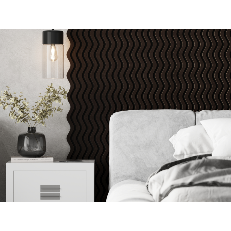 Mexen Lam-SF 02 lamele ścienne akustyczne 280 x 30 cm, filc 9 mm, fornir techniczny, Czarny Dąb - S106-280-02-046