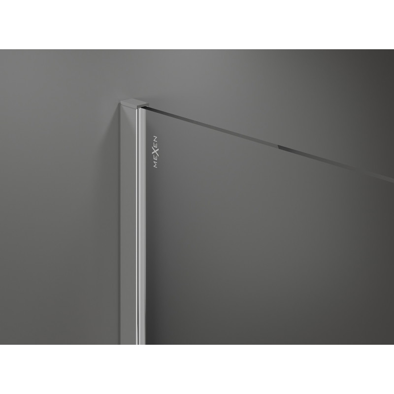 Mexen Kioto ścianka prysznicowa Walk-in 80 x 200 cm, brąz 8 mm, chrom - 800-080-101-01-32
