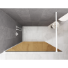 Mexen Kioto ścianka prysznicowa Walk-in 80 x 200 cm, brąz 8 mm, biała - 800-080-101-20-32