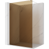 Mexen Kioto ścianka prysznicowa Walk-in 100 x 200 cm, brąz 8 mm, biała - 800-100-101-20-32