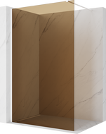 Mexen Kioto ścianka prysznicowa Walk-in 100 x 200 cm, brąz 8 mm, biała - 800-100-101-20-32