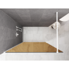 Mexen Kioto ścianka prysznicowa Walk-in 130 x 200 cm, brąz 8 mm, biała - 800-130-101-20-32