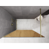 Mexen Kioto ścianka prysznicowa Walk-in 100 x 200 cm, brąz 8 mm, złota - 800-100-101-50-32