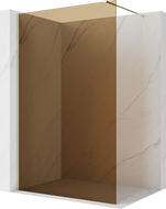 Mexen Kioto ścianka prysznicowa Walk-in 110 x 200 cm, brąz 8 mm, złota - 800-110-101-50-32