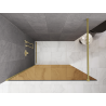 Mexen Kioto ścianka prysznicowa Walk-in 80 x 200 cm, brąz 8 mm, złota szczotkowana - 800-080-101-55-32