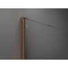 Mexen Kioto ścianka prysznicowa Walk-in 90 x 200 cm, brąz 8 mm, różowe złoto - 800-090-101-60-32