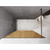 Mexen Kioto ścianka prysznicowa Walk-in 100 x 200 cm, brąz 8 mm, różowe złoto - 800-100-101-60-32