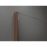 Mexen Kioto ścianka prysznicowa Walk-in 130 x 200 cm, brąz 8 mm, różowe złoto - 800-130-101-60-32