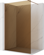 Mexen Kioto ścianka prysznicowa Walk-in 100 x 200 cm, brąz 8 mm, miedź szczotkowana - 800-100-101-65-32