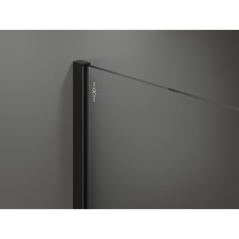 Mexen Kioto ścianka prysznicowa Walk-in 70 x 200 cm, brąz 8 mm, czarna - 800-070-101-70-32