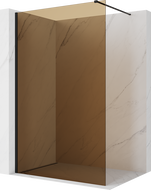 Mexen Kioto ścianka prysznicowa Walk-in 80 x 200 cm, brąz 8 mm, czarna - 800-080-101-70-32