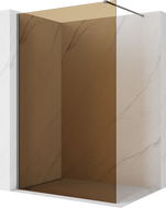 Mexen Kioto ścianka prysznicowa Walk-in 70 x 200 cm, brąz 8 mm, gun metal - 800-070-101-95-32